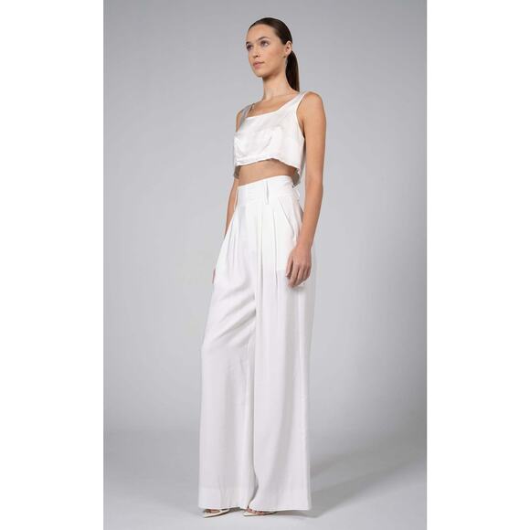 NWT! Nonchalant Label Paige Pant White SIZE-LARGE - Picture 2 of 7